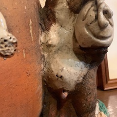 🉐一時値下げ中　信楽焼　狸の壺　骨董　立派な逸物の画像