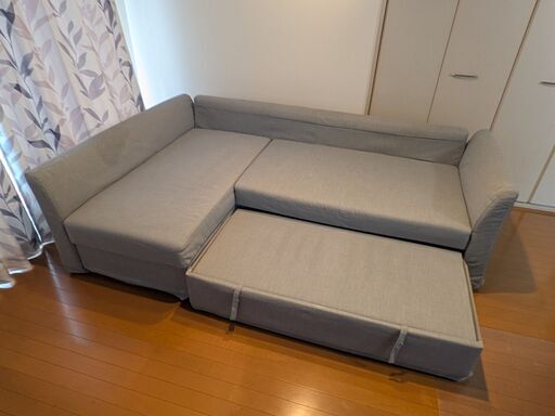 【引取限定】IKEAホルムスンド コーナーソファベッド【カバー2セット付き】
