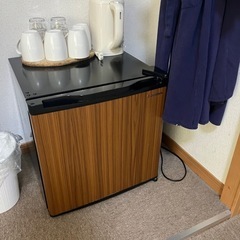 【閉館ホテル特売】木目調ミニ冷蔵庫✨寝室やオフィスに◎7段階温度...