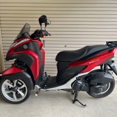 YAMAHA トリシティ125 RED 実動 自賠責R9年4月まで ワイドステップ付きの画像