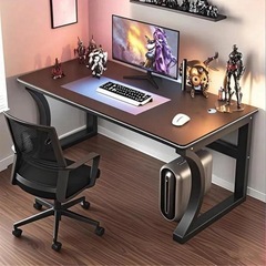 パソコンデスク ゲーミングデスク 木製 組立簡単 PCデスク ブラック