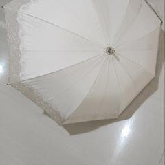 美品　ランバンコレクション 日傘　パラソル　晴雨兼用 フラワー刺繍