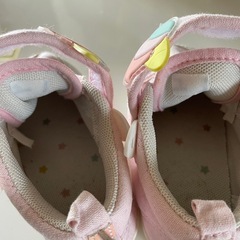 ユニコーン　ピンク　ベビー靴　14.0㎝　の画像