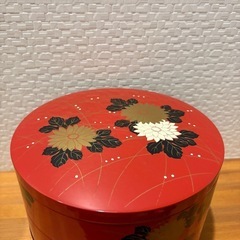 三段重箱     円形    お菓子入れ 　昭和レトロの画像