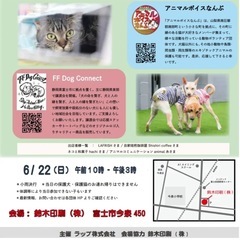 ６月22日(日) 保護犬&保護猫譲渡会♡マルシェ♡