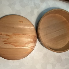 寿司桶　木製桶　おひつ 蓋付き レトロ 古民具 古道具　直径36cmの画像