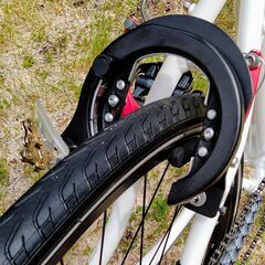 取引終了　　　　　　　　　　　　　　　クロスバイク　ライトウェイ　白　サイズ46　女性用　リング鍵付き　スタンド付き　中古品の画像