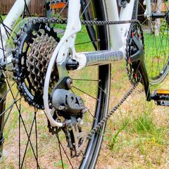 取引終了　　　　　　　　　　　　　　　クロスバイク　ライトウェイ　白　サイズ46　女性用　リング鍵付き　スタンド付き　中古品の画像