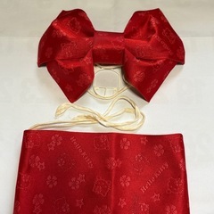 キティーちゃん　浴衣　作り帯　リボンセット