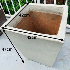 大型　ガーデンプランター　鉢植 (陶器)