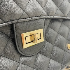 【美品】セシルマクビー キルティング チェーン ショルダーバッグ レザー ブラックの画像