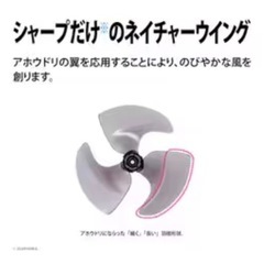 【取引確定】シャープ SHARP サーキュレーター　リビング扇風機 DCモーター搭載 プラズマクラスター扇風機 3Dサーキュレーションファン ネイチャーウイング搭載 風量8段階切替 リモコン付き ホワイト系 PJ-S2DS-Wの画像