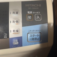日立ビッグドラム　ドラム式洗濯機 BD-S8600の画像