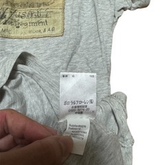 アメリカ国旗プリント 半袖チュニック M グレーの画像