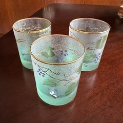 差し上げます　ガラスコップ3個