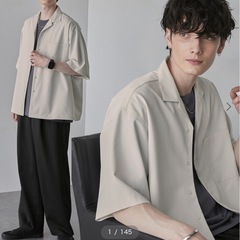 （新品未使用）オープンカラーシャツの画像