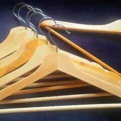 👕木製ハンガー 2種 7本セット 普通サイズ