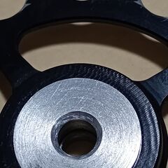 バーナーアルミ製薄歯ビックプーリー　使用感浅め　13T 黒の画像