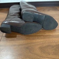 ダークブラウン レザー ロングブーツ　23㎝の画像