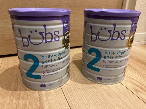 【新品未開封】バブズオーガニック　ヤギ粉ミルク　ステップ2(2缶セット)大缶800g