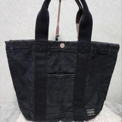 PORTER ポーターブラックキャンバストートバッグ
