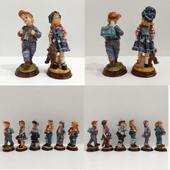 『未使用品』アンティーク人形 6体セット/アンティーク置物/インポート雑貨/ビンテージ風/飾り物/ C0ER0118の画像