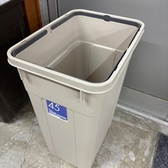 【未使用品】大型ゴミ箱 Work&Work 角型 45L グレー(ポリ袋止め付き 日本製)の画像