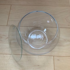 苔テラリウム用　ガラスボール 18×13（蓋付き）の画像