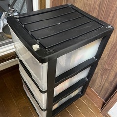 【受渡者が決まりました】プラスチック製引き出しケース3段の画像