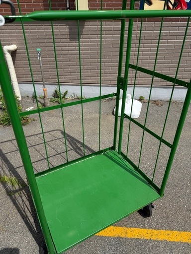 ◎カゴ台車④　美品 幅約80㌢奥行約60㌢ 緑色 ◎カゴ台車④ 美品 幅約80㌢奥行約60㌢ 緑色の通販はau PAY マーケット