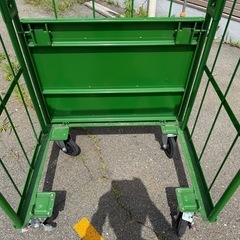 ◎カゴ台車④　美品 幅約80㌢奥行約60㌢ 緑色の画像
