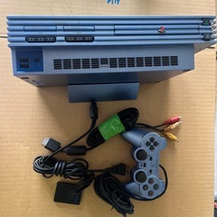H5E842☆ アクアブルーPlayStation2本体　SCPH-39000の画像