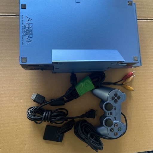 H5E842☆ アクアブルーPlayStation2本体　SCPH-39000