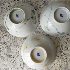 新品未使用　白山陶器　平茶わん　飯碗　浅鉢　3客（1客ずつお譲り）の画像