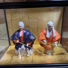 翁嫗　置物の画像