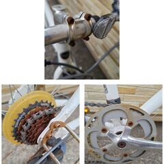 中古自転車 7段変速 445MM クロスバイク軽整備済み 防犯登録対応 町田市 相模原市 MM753の画像
