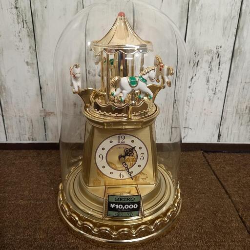 【レア美品】SEIKOクロック クウォーツ置き時計 未使用保管品 SEIKO セイコークォーツ クロック 飾り振り子つき