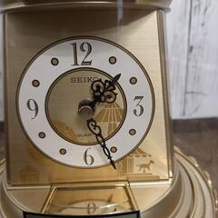 SEIKO セイコー クオーツクロック 置き時計 回転飾り付 BY206G 高さ約30㎝ 幅約19.5㎝ 動作品 の画像