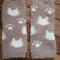 猫柄　ハンドウォーマー　
