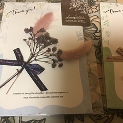 お花のメッセージカード３つの画像