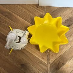 （引取）IKEA LED電球 E26 付き SOLHEM /ソールヘム シーリングランプ イエロー おひさまの画像