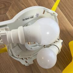 （引取）IKEA LED電球 E26 付き SOLHEM /ソールヘム シーリングランプ イエロー おひさまの画像