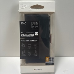 ⑦iPhone12mini用　手帳型ケース　ブラック×ダークブラウン