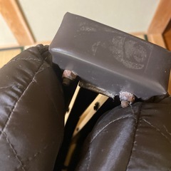 折り畳みシングルベッド　スチールパイプ製　金属製　ブラウンの画像