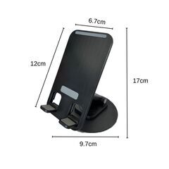 【在庫処分】 360度回転 スマホスタンド 携帯 タブレット 高さ調節 三重滑り止め 角度調整 ポータブル アルミ合金製 おしゃれ敬老の日 fy007の画像