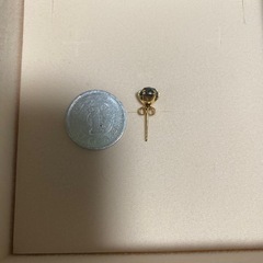 K18天然ブラックダイヤ１ct 一粒ピアスの画像
