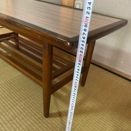 ローテーブル　洋間　洋風　ブラウン　木製　ミッドセンチュリー　昭和レトロ　ビンテージ