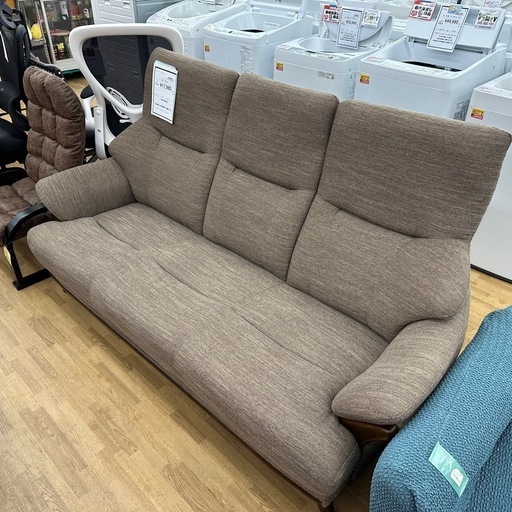 【ドリーム川西店御来店限定】3Pソファ／クリーニング済み 【2001255255600078】