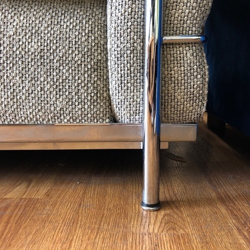 2人掛けソファー　CASSINA 軽度の使用感・色ヤケ有り　ファブリック　LC2【取りに来れる方限定】