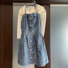 Mサイズ　2着セット　ブラウス　デニムワンピース
